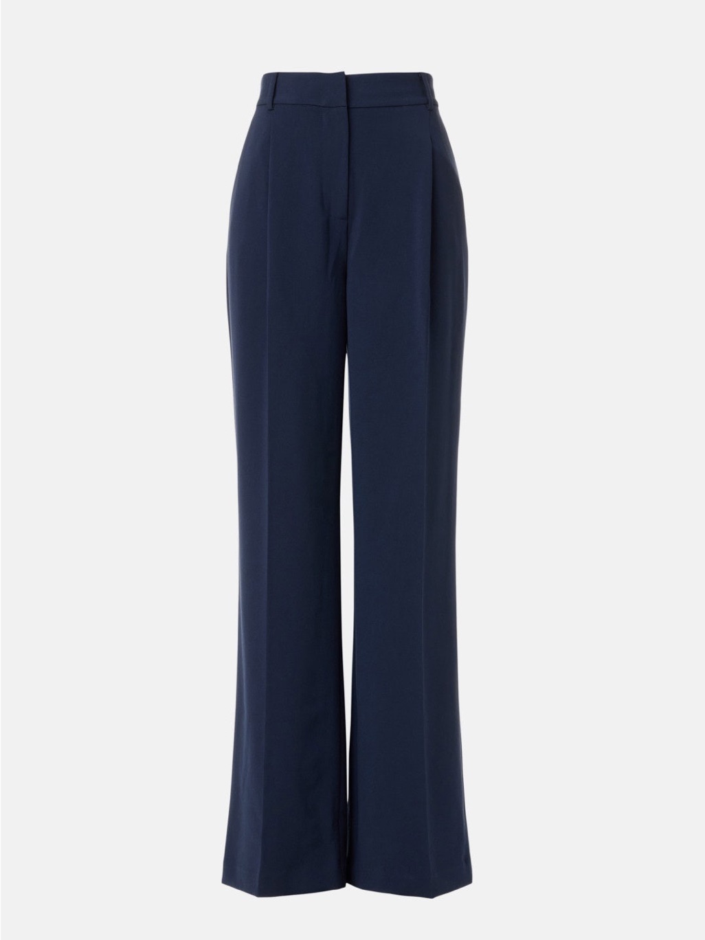 Michael Kors Navy Wide-Leg Trousers With High Waist